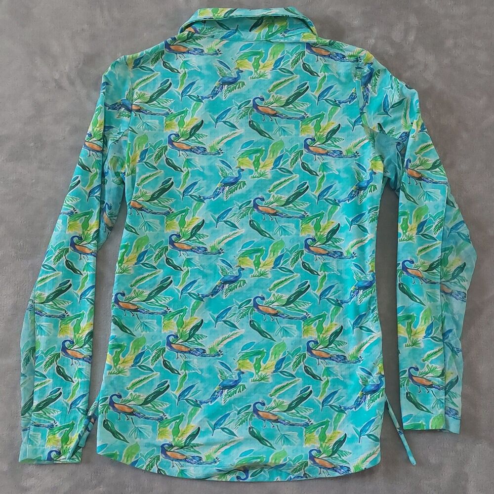 IBKUL Rachel Print 1/4 Zip Adjustable Length Top Women's Small UPF Protection - Picture 5 of 9